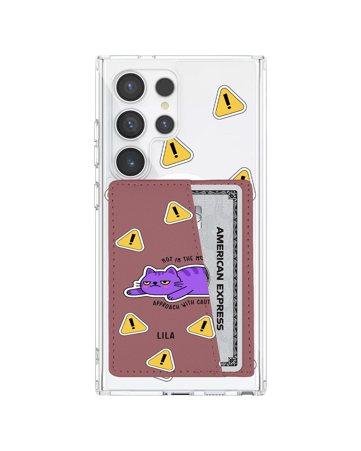 Android Leather Wallet Case - Grumpy Cat