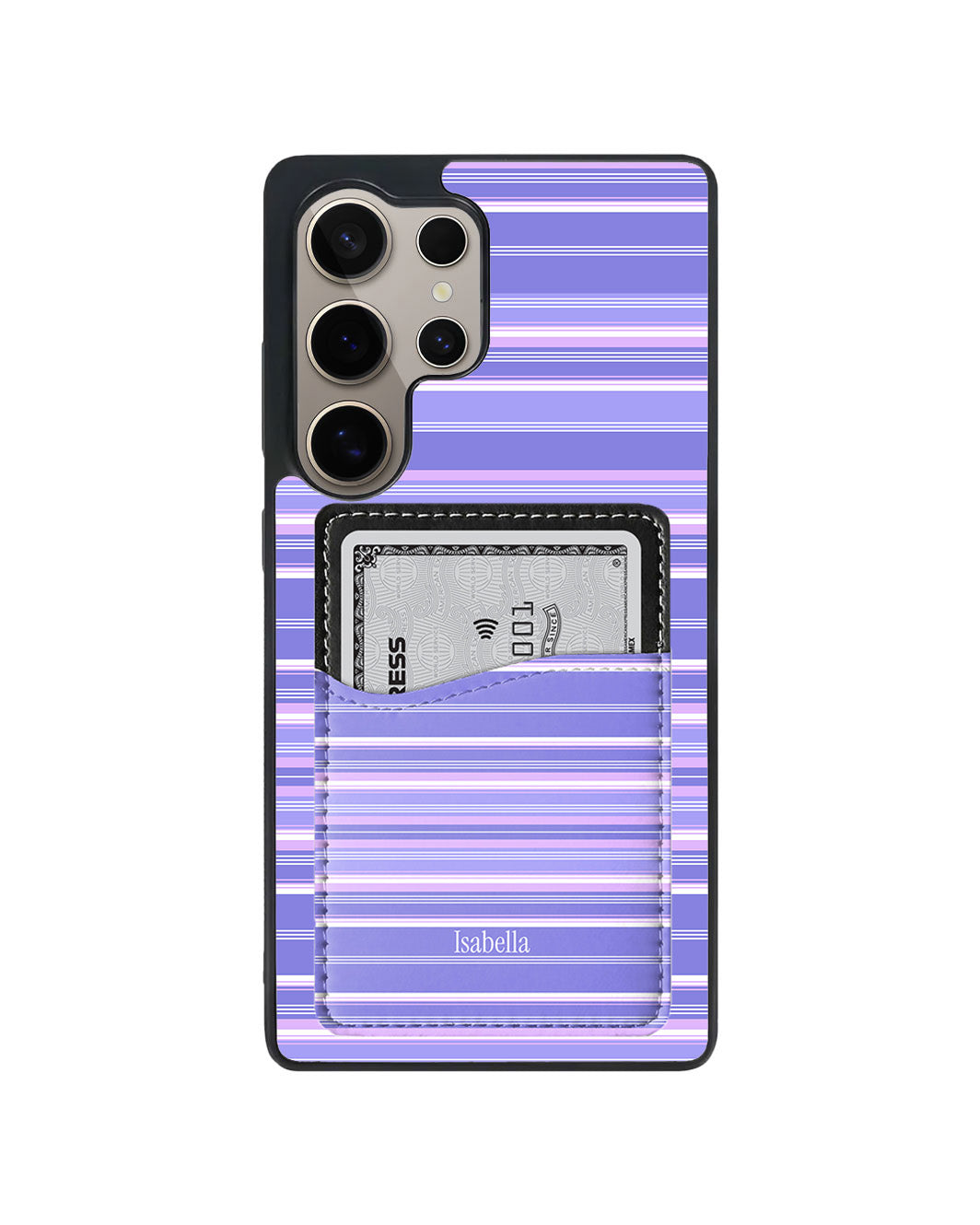 Android Phone Wallet Case - Lavender Stripes