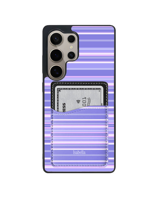 Android Phone Wallet Case - Lavender Stripes
