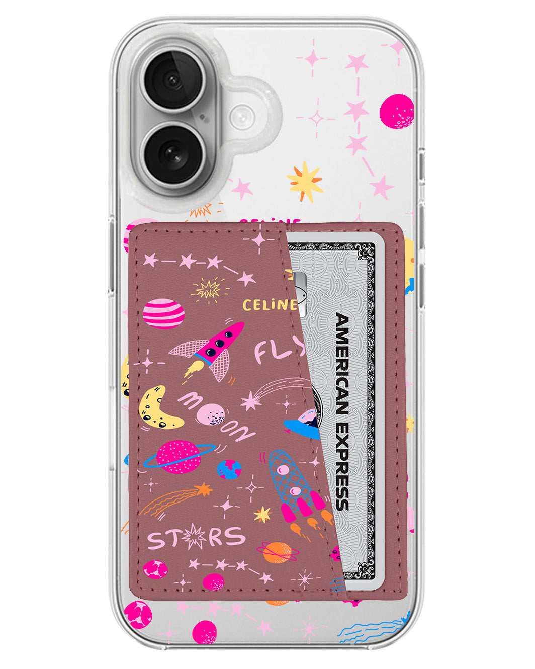 iPhone Leather Wallet Case - Happy Space