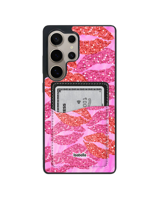 Android Phone Wallet Case - Glitter kiss