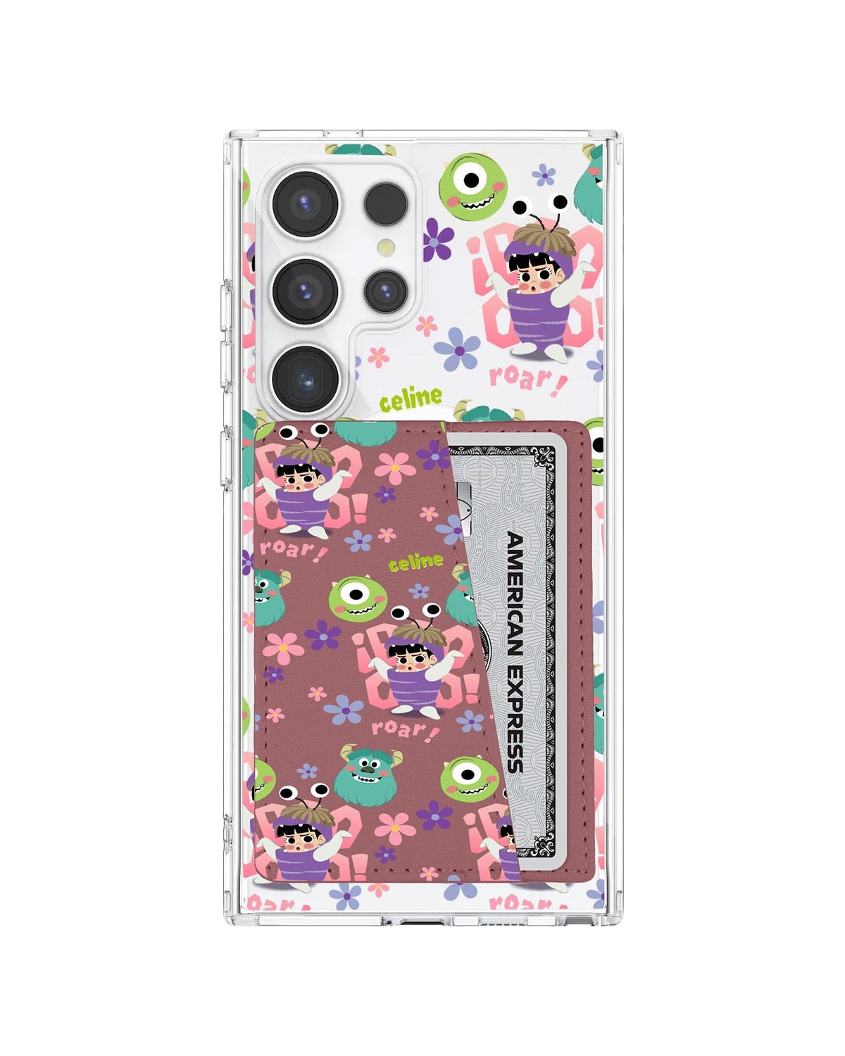 Android Leather Wallet Case - Boo Pattern