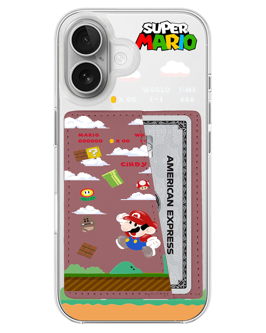 iPhone Leather Wallet Case - Play Mario