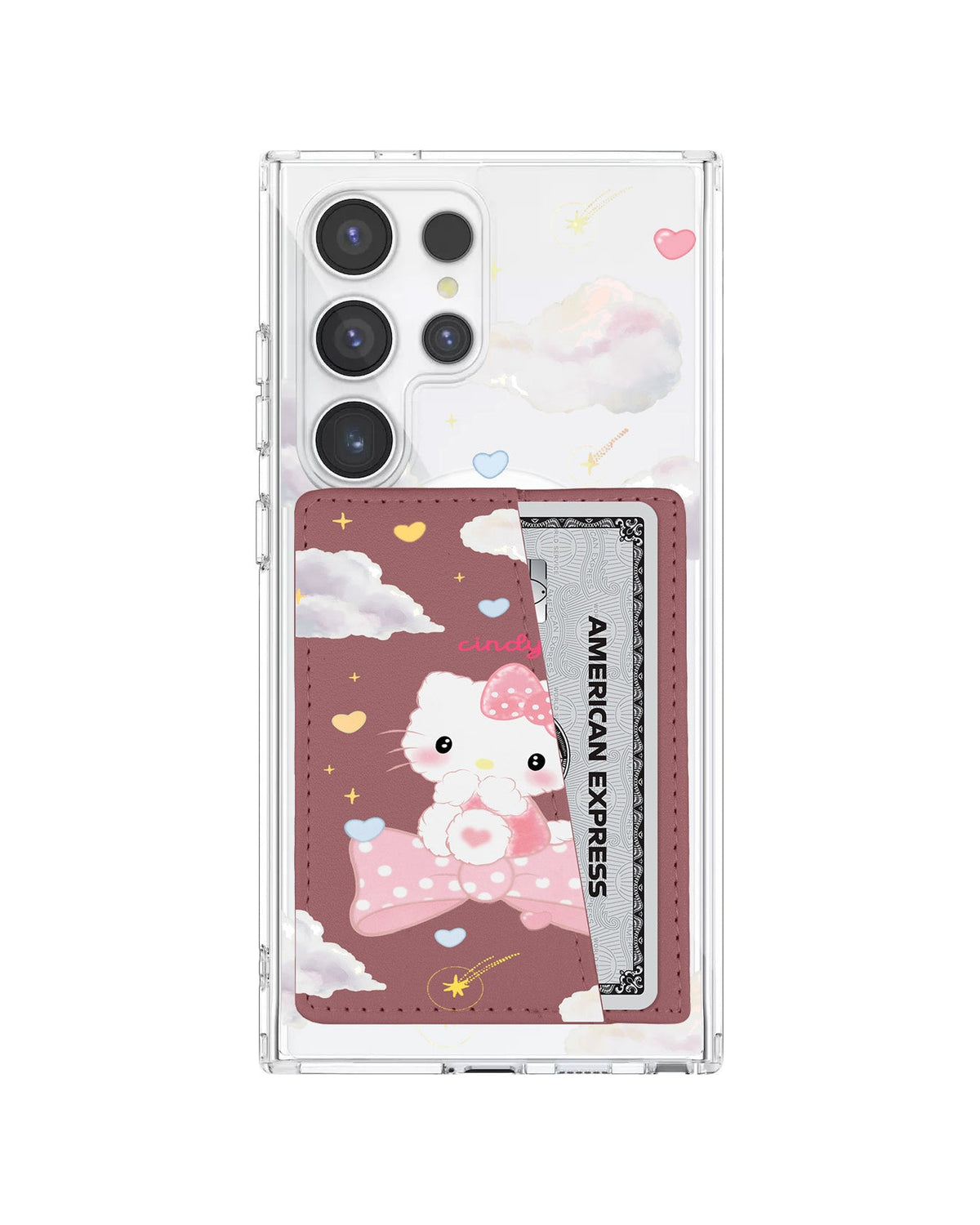 Android Leather Wallet Case - Cute Kitty