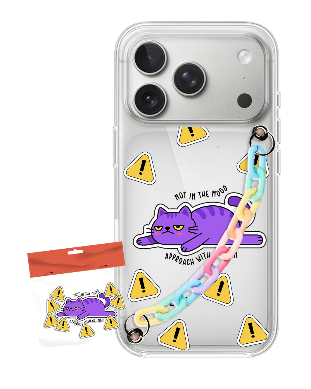 iPhone Chain Strap Case - Grumpy Cat