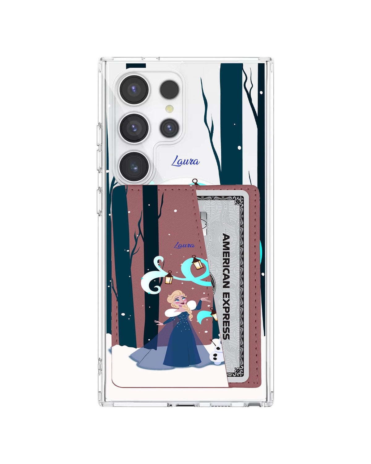 Android Leather Wallet Case - Elsa Olaf
