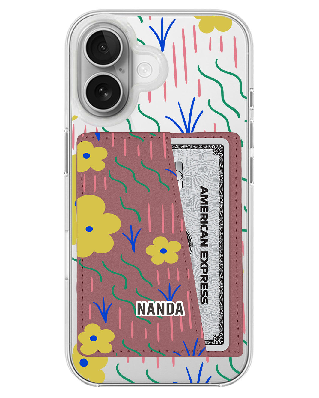 iPhone Leather Wallet Case - Scarlet Garden