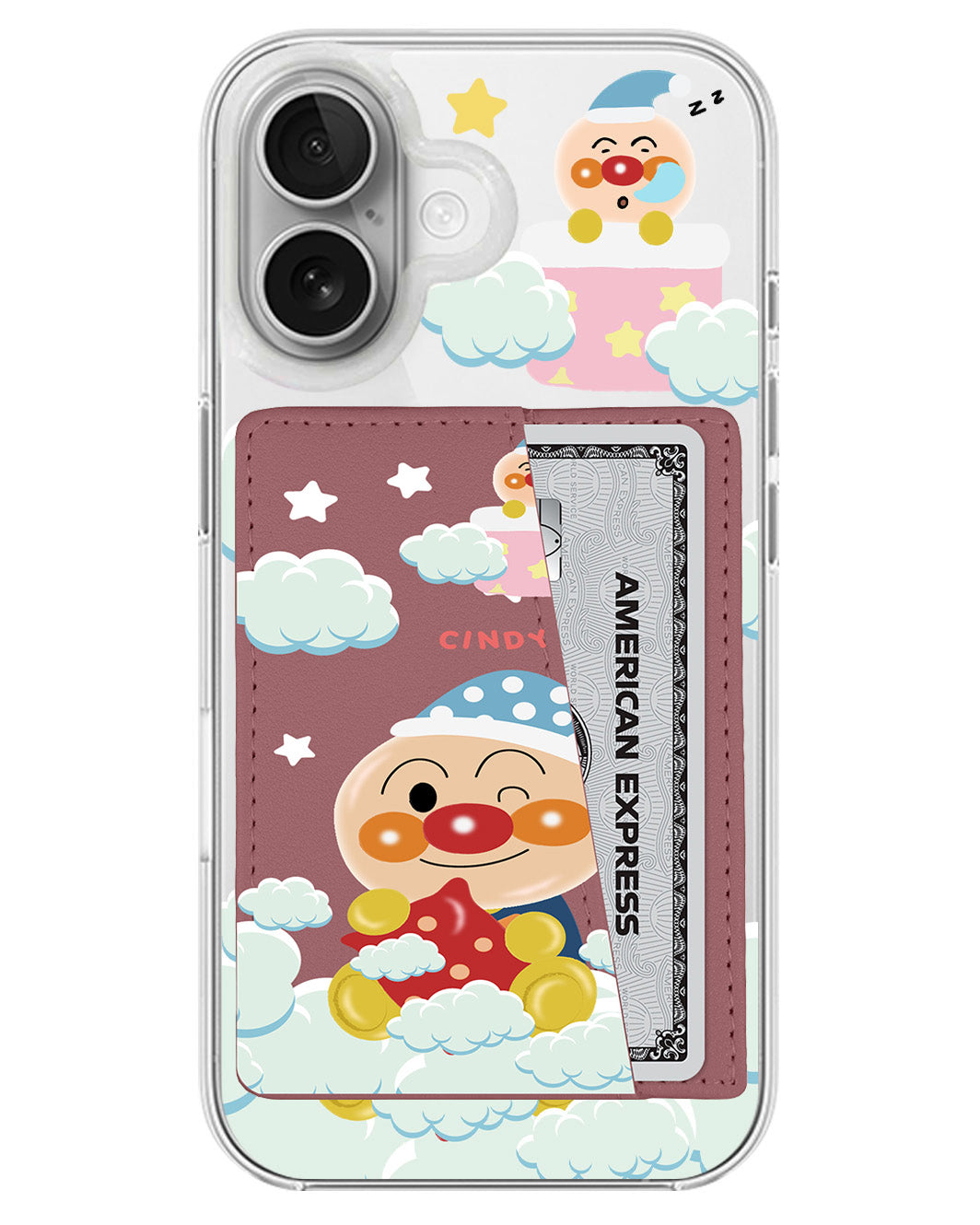 iPhone Leather Wallet Case - Dreaming Anpanman
