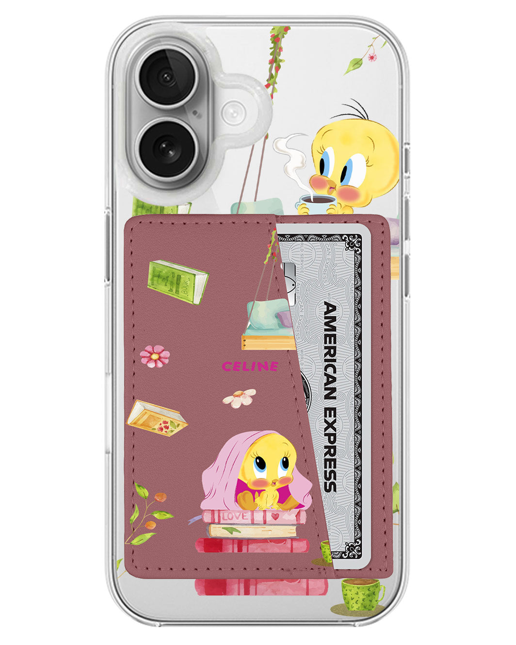 iPhone Leather Wallet Case - Tweety Fantasy