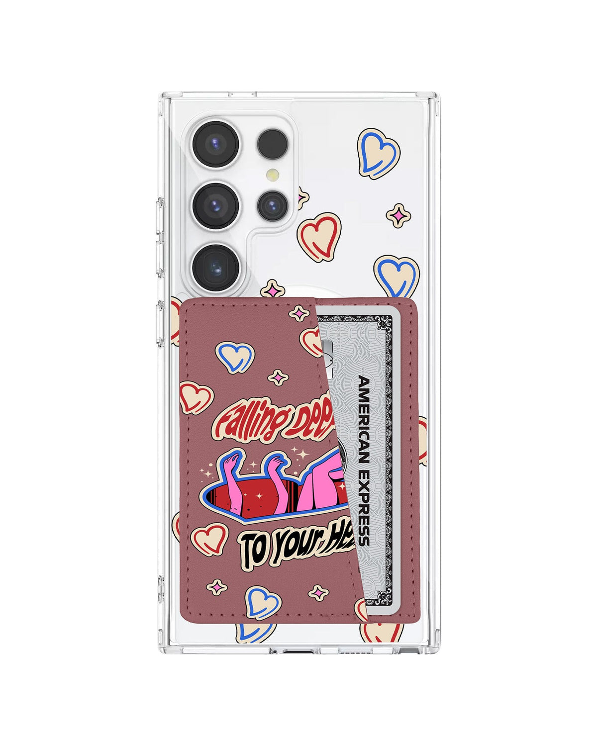 Android Leather Wallet Case - Falling Deeper