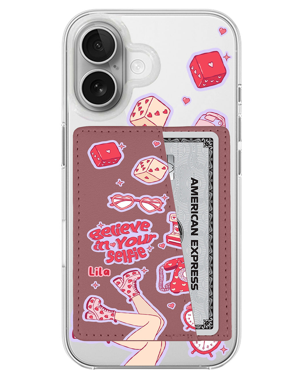 iPhone Leather Wallet Case - Falling Deeper