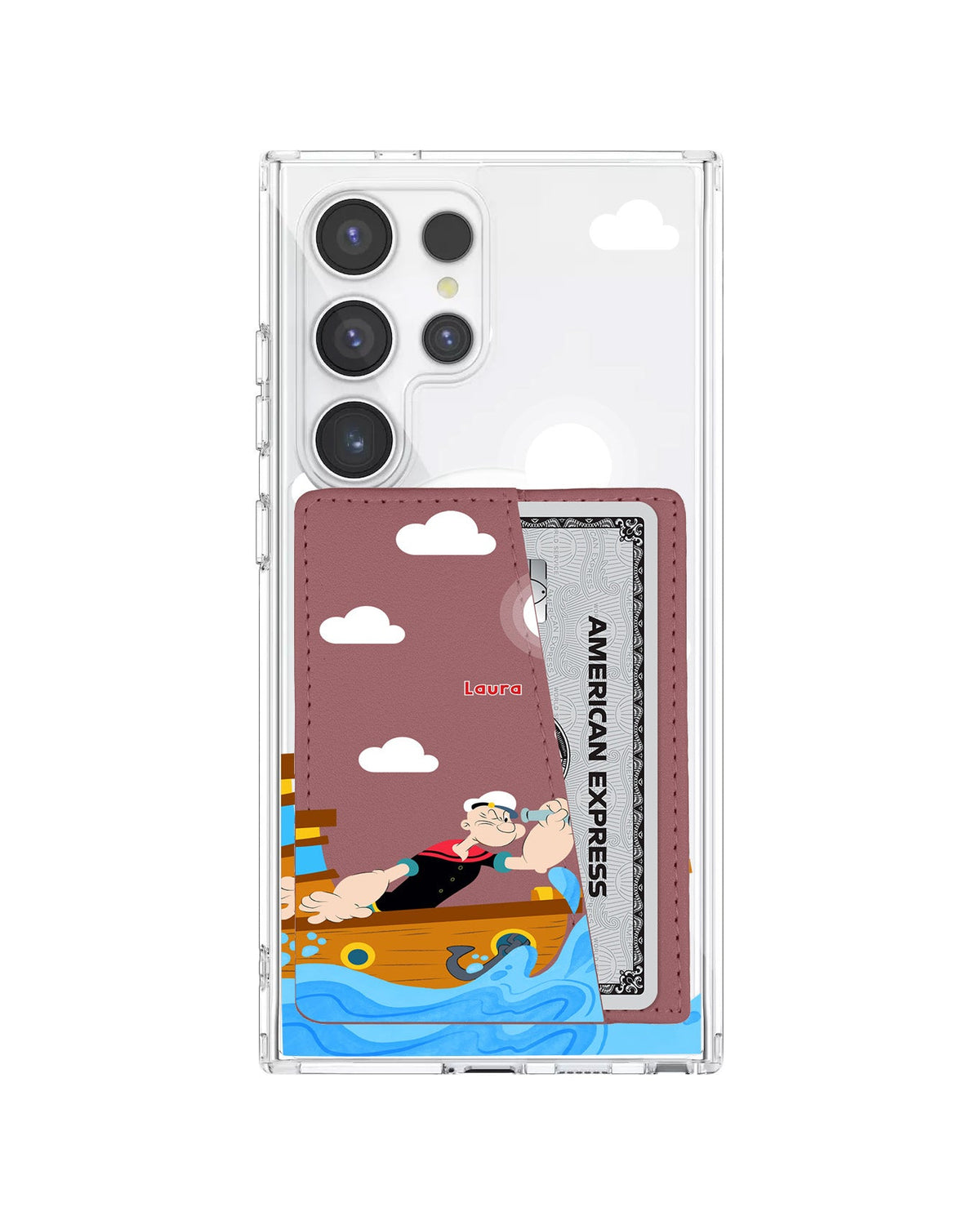 Android Leather Wallet Case - Popeye In The Sea