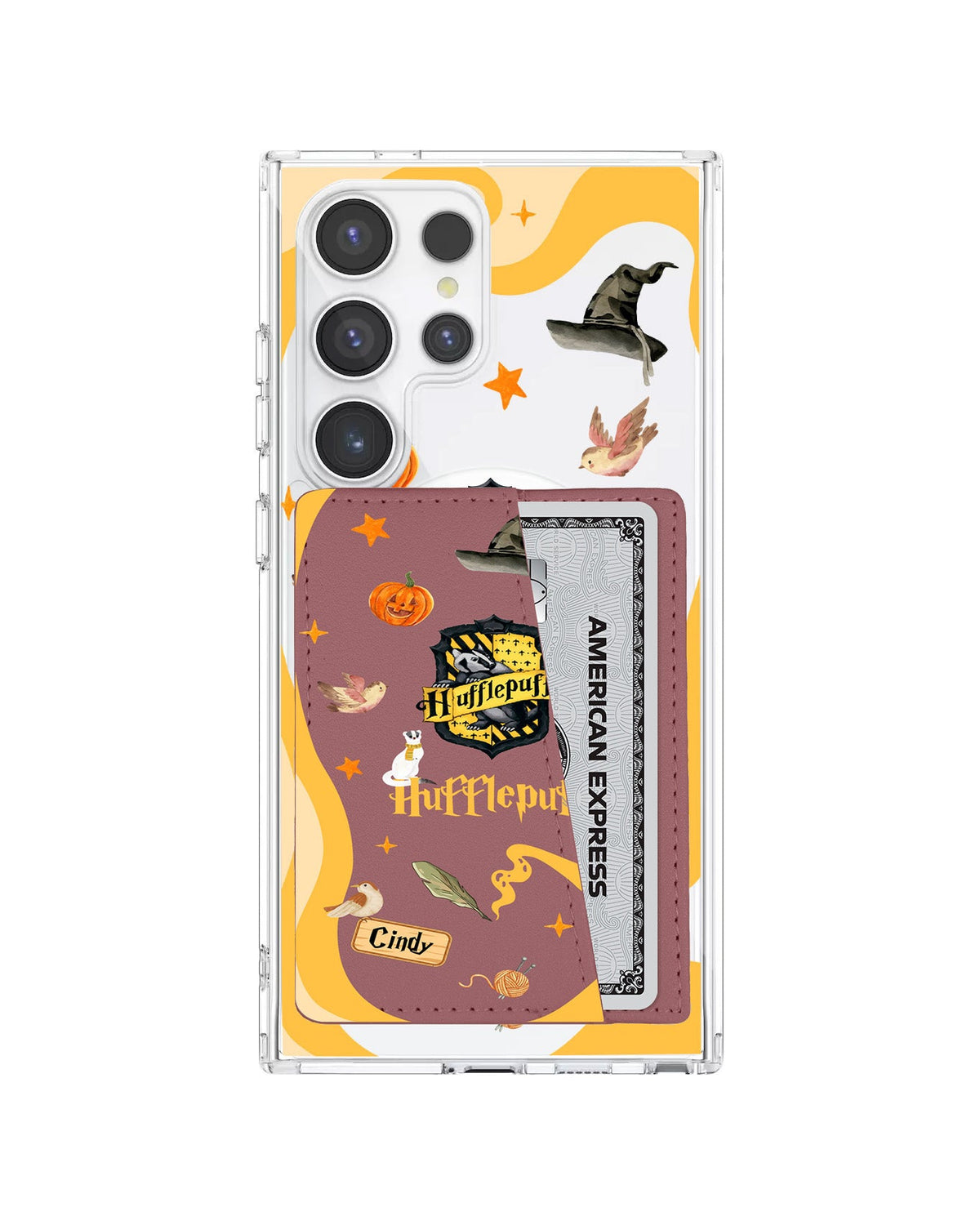 Android Leather Wallet Case - Hufflepuff
