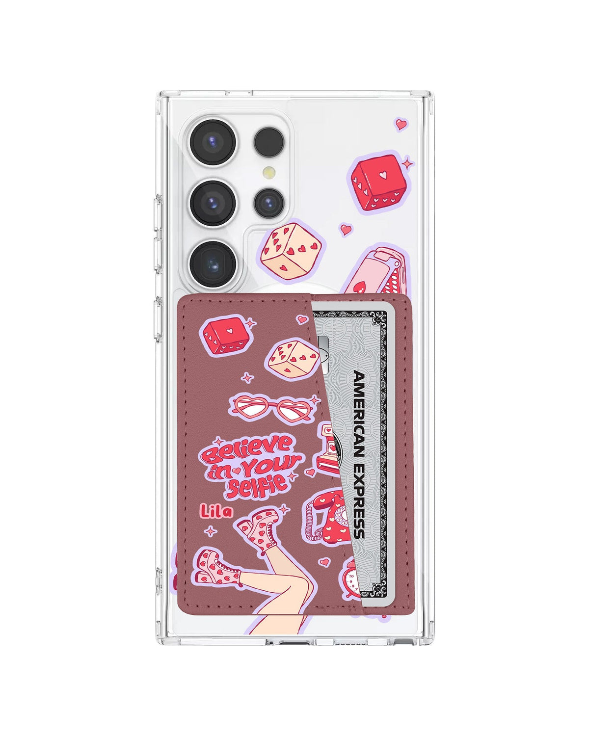 Android Leather Wallet Case - Glam Girl