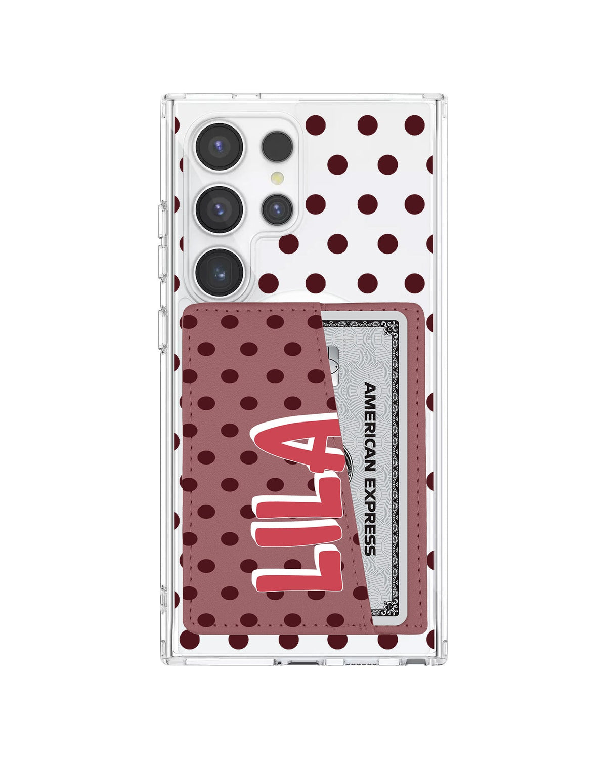 Android Leather Wallet Case - Midnight Dots