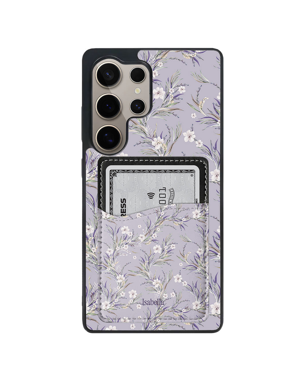 Android Phone Wallet Case - Lavender vine