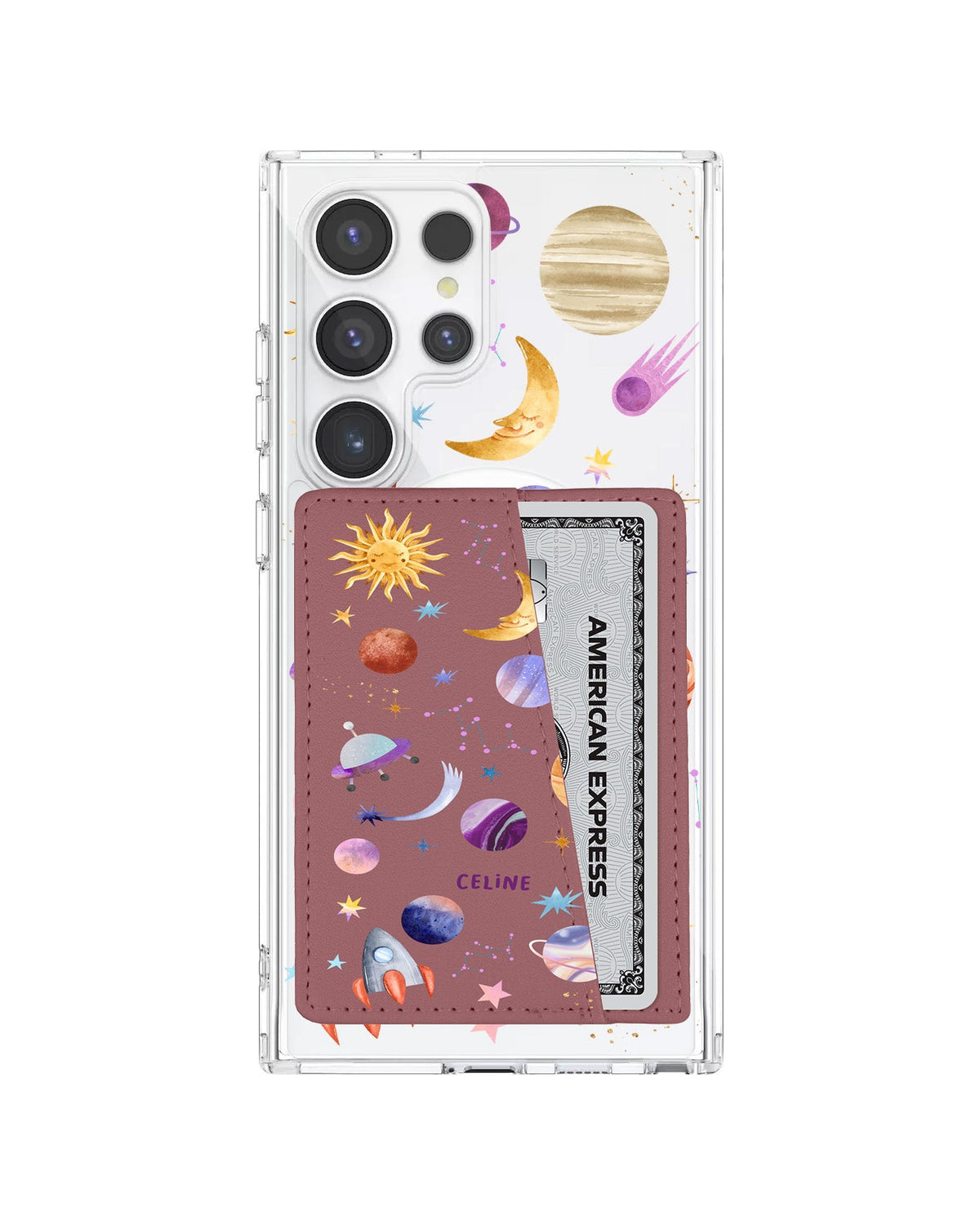 Android Leather Wallet Case - Planetarium