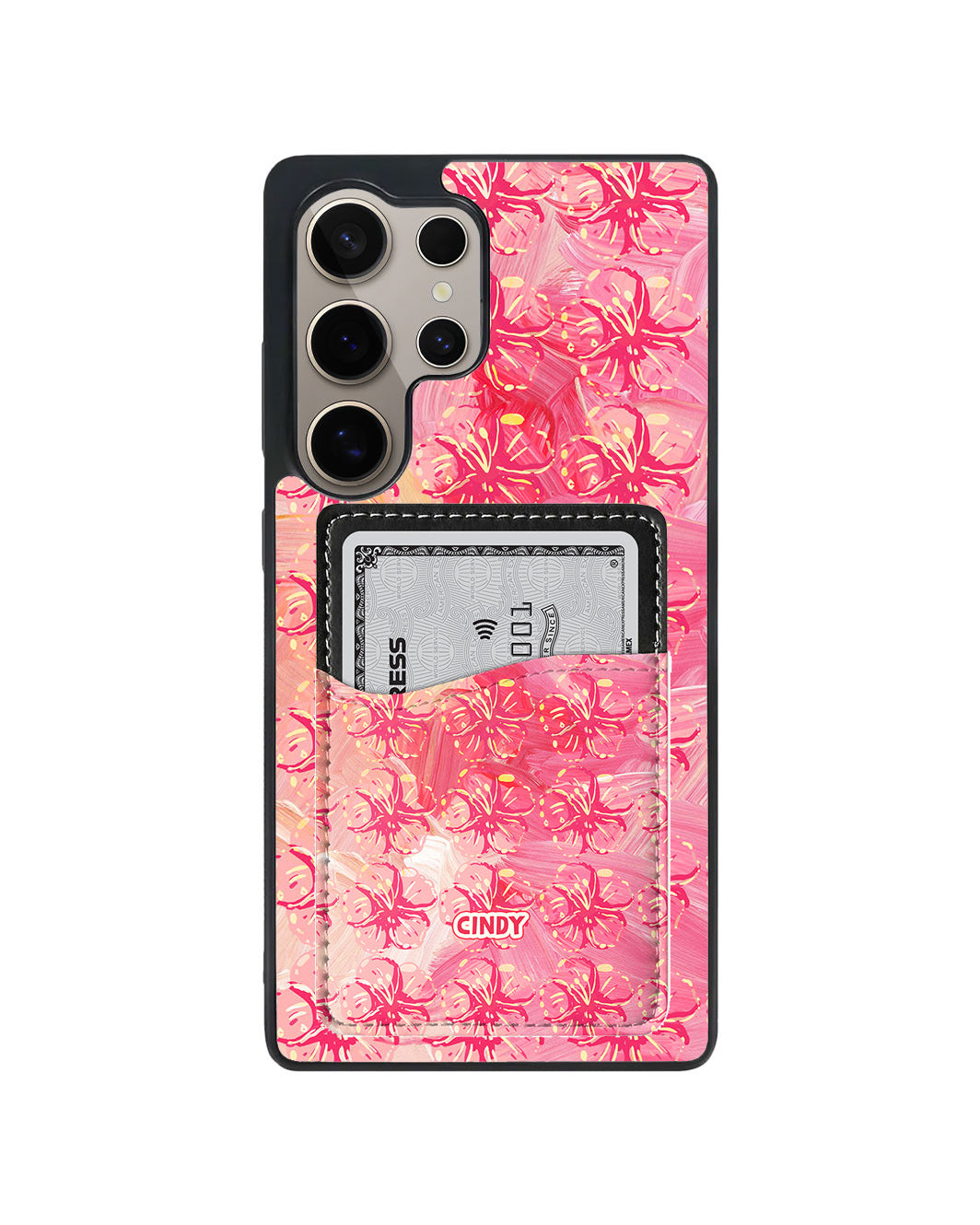 Android Phone Wallet Case - Pink Hibiscus