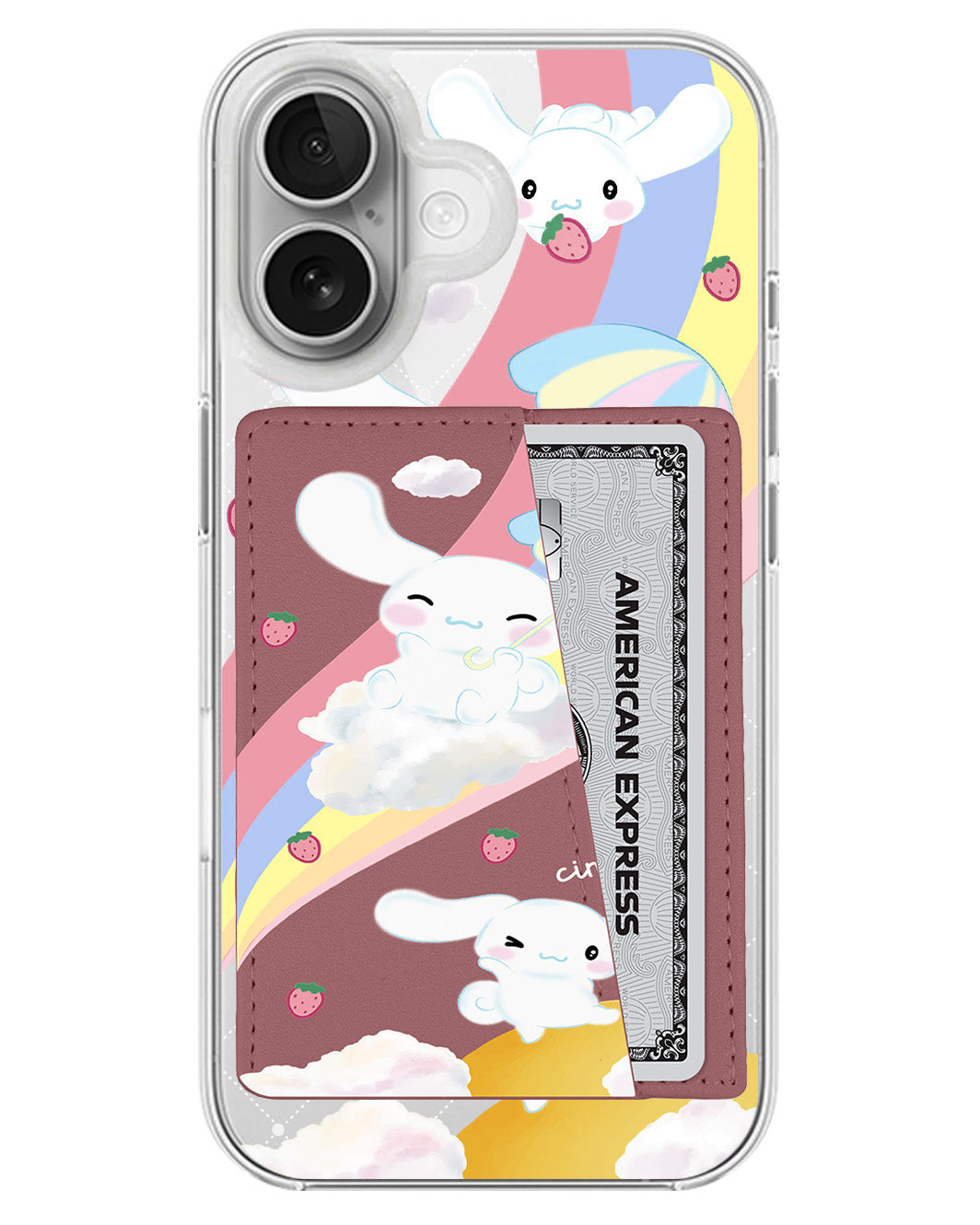 iPhone Leather Wallet Case - Cinnamoroll Play