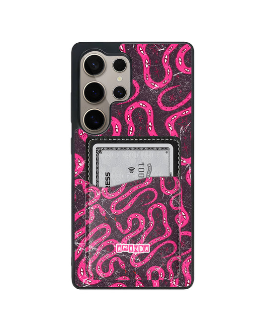 Android Phone Wallet Case - Pink venom