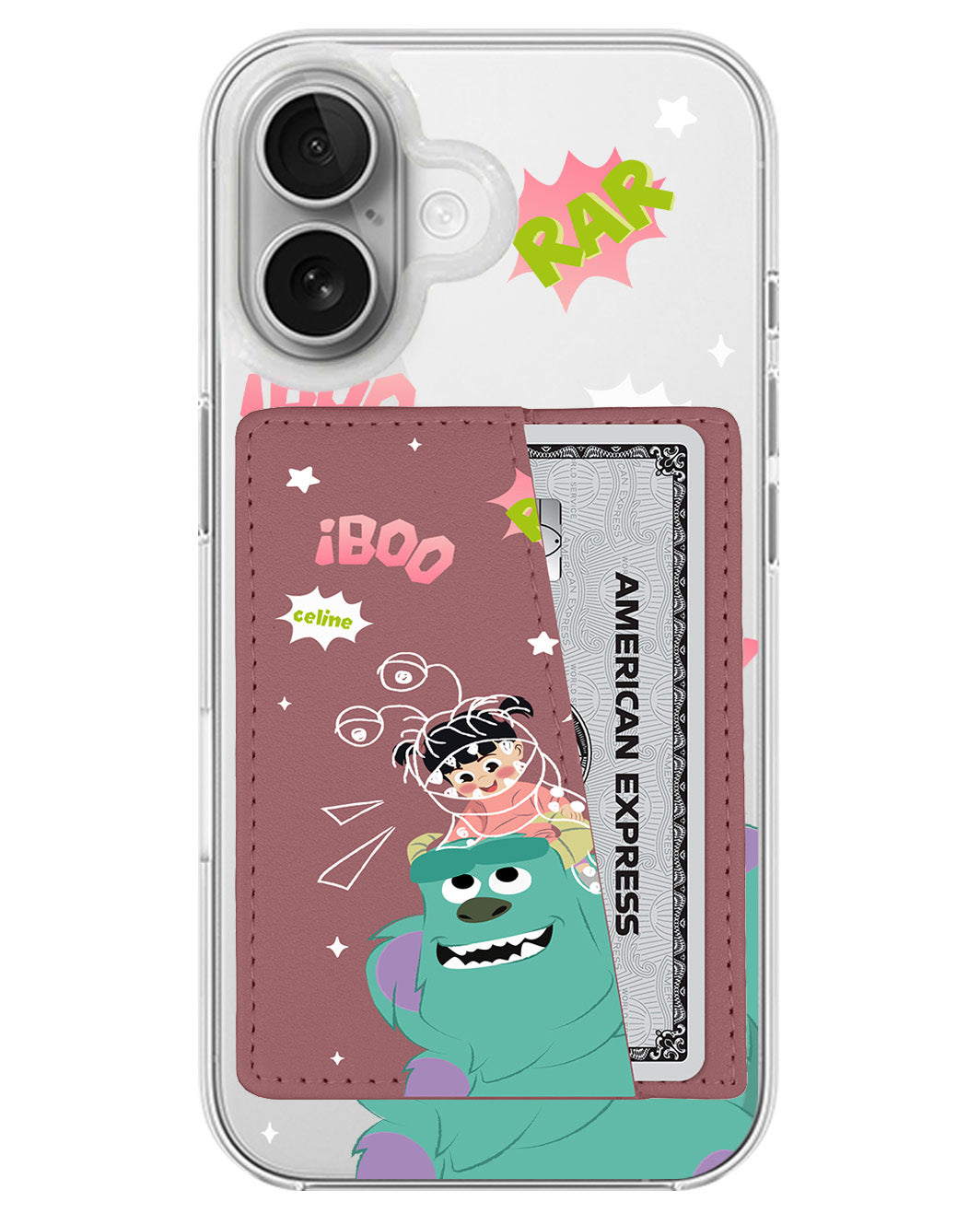 iPhone Leather Wallet Case - Monster Boo