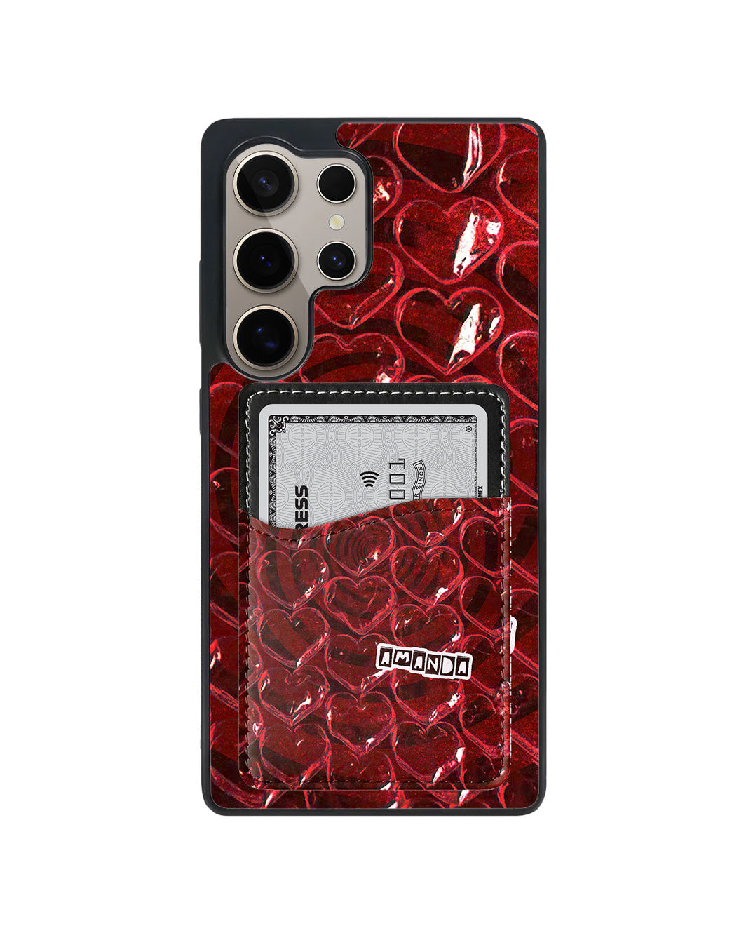 Android Phone Wallet Case - Spiral Hearts