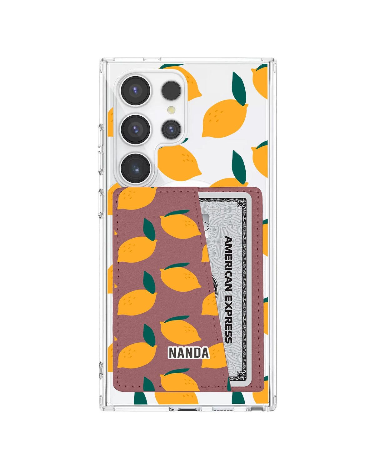 Android Leather Wallet Case - Lemon Zest