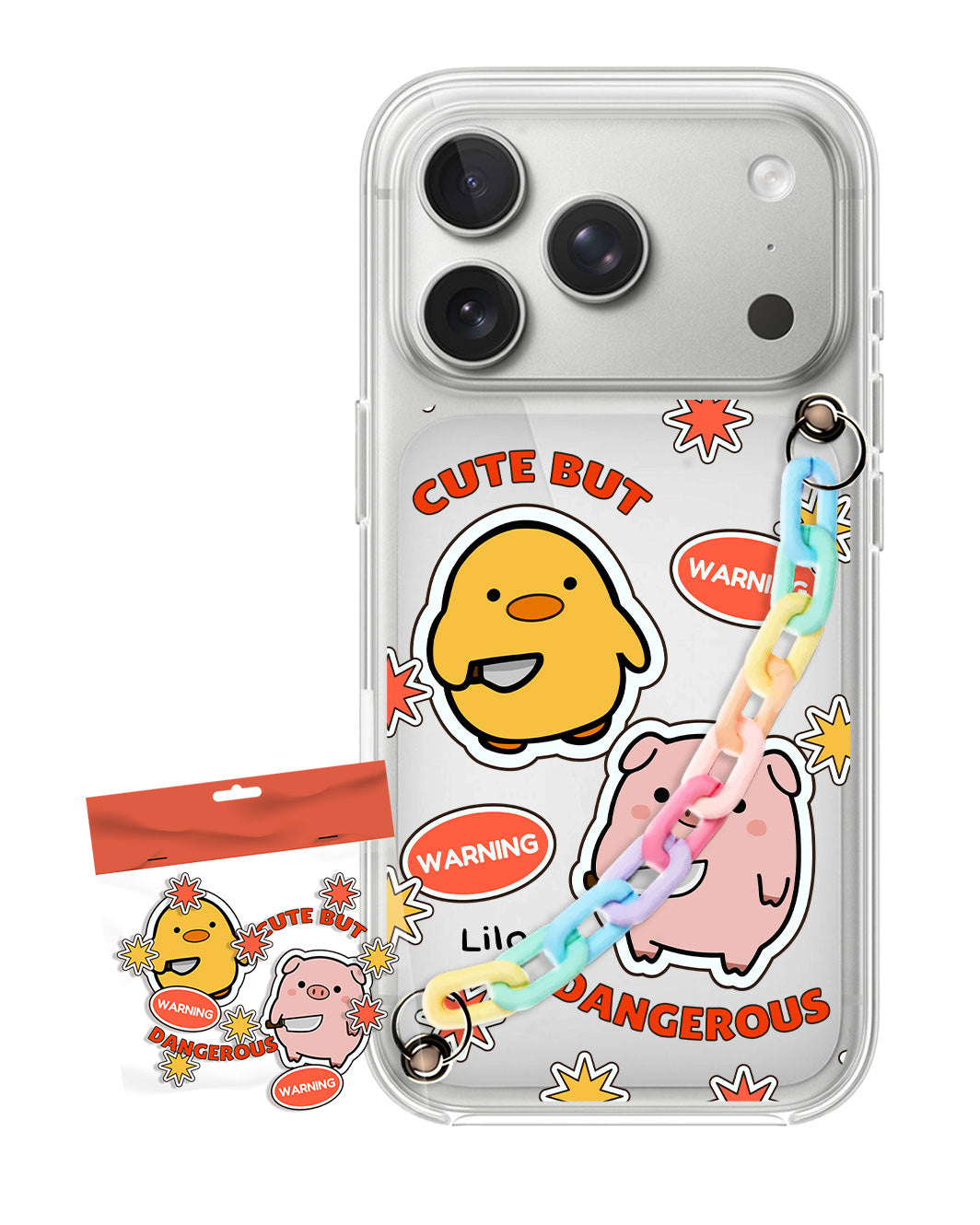 iPhone Chain Strap Case - Cute But Dangerous