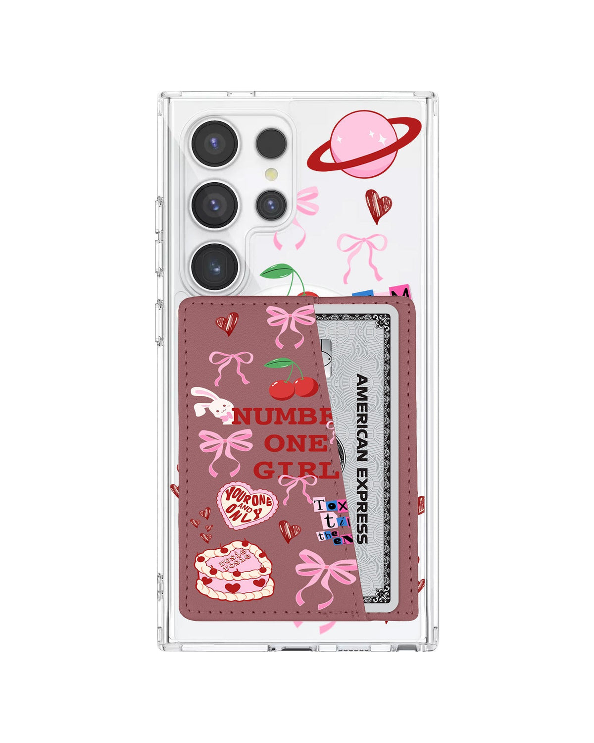 Android Leather Wallet Case - Rose