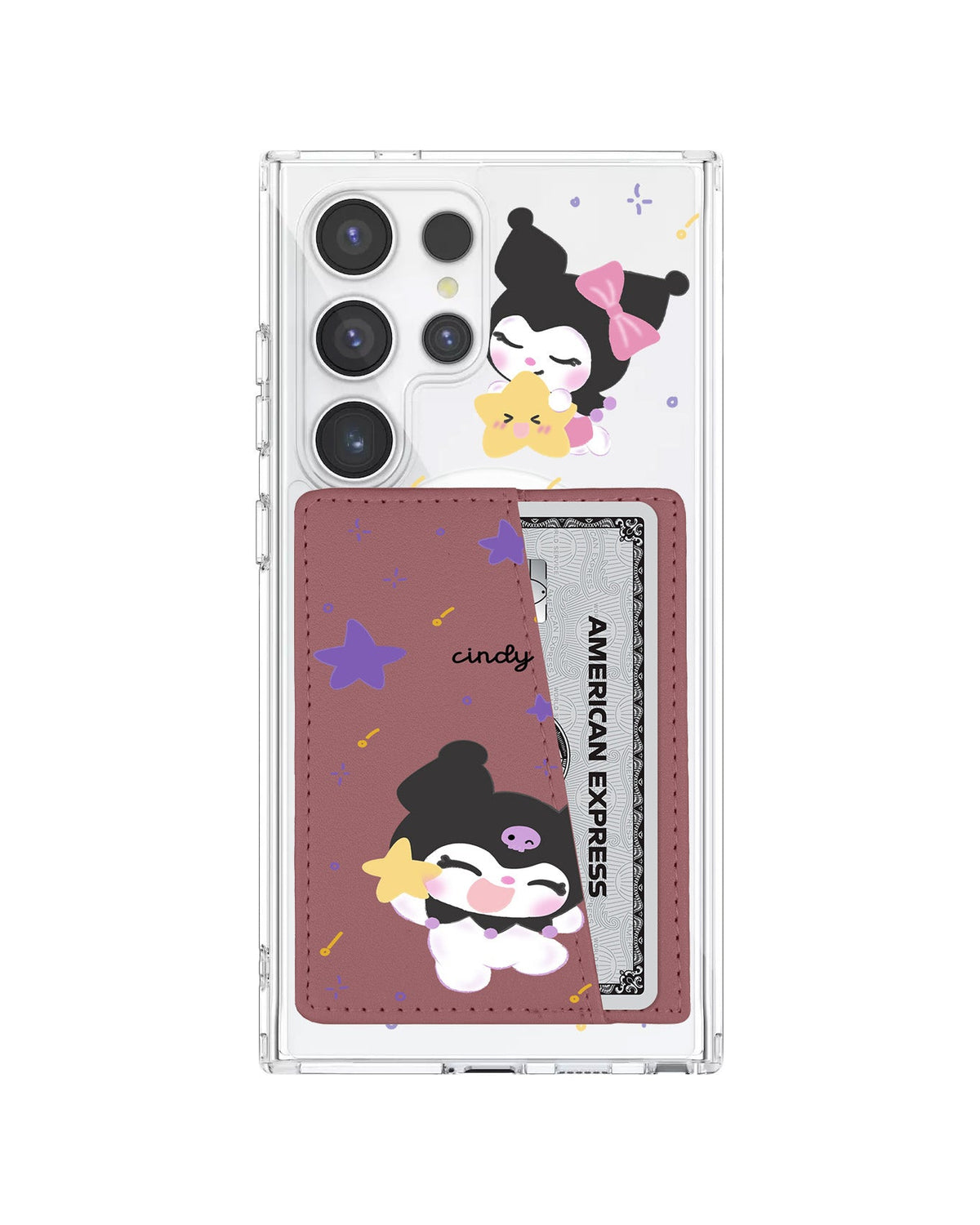 Android Leather Wallet Case - Kuromi Star