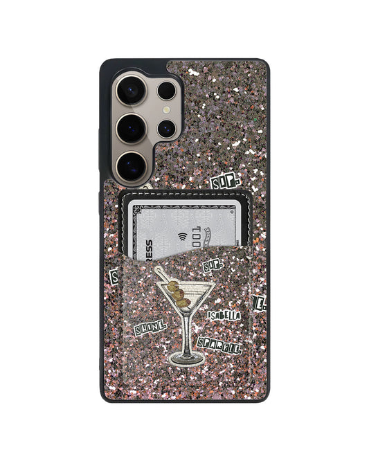 Android Phone Wallet Case - Sip Shine Sparkle