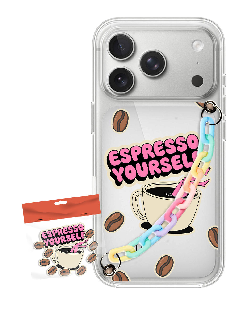 iPhone Chain Strap Case - Espresso Yourself