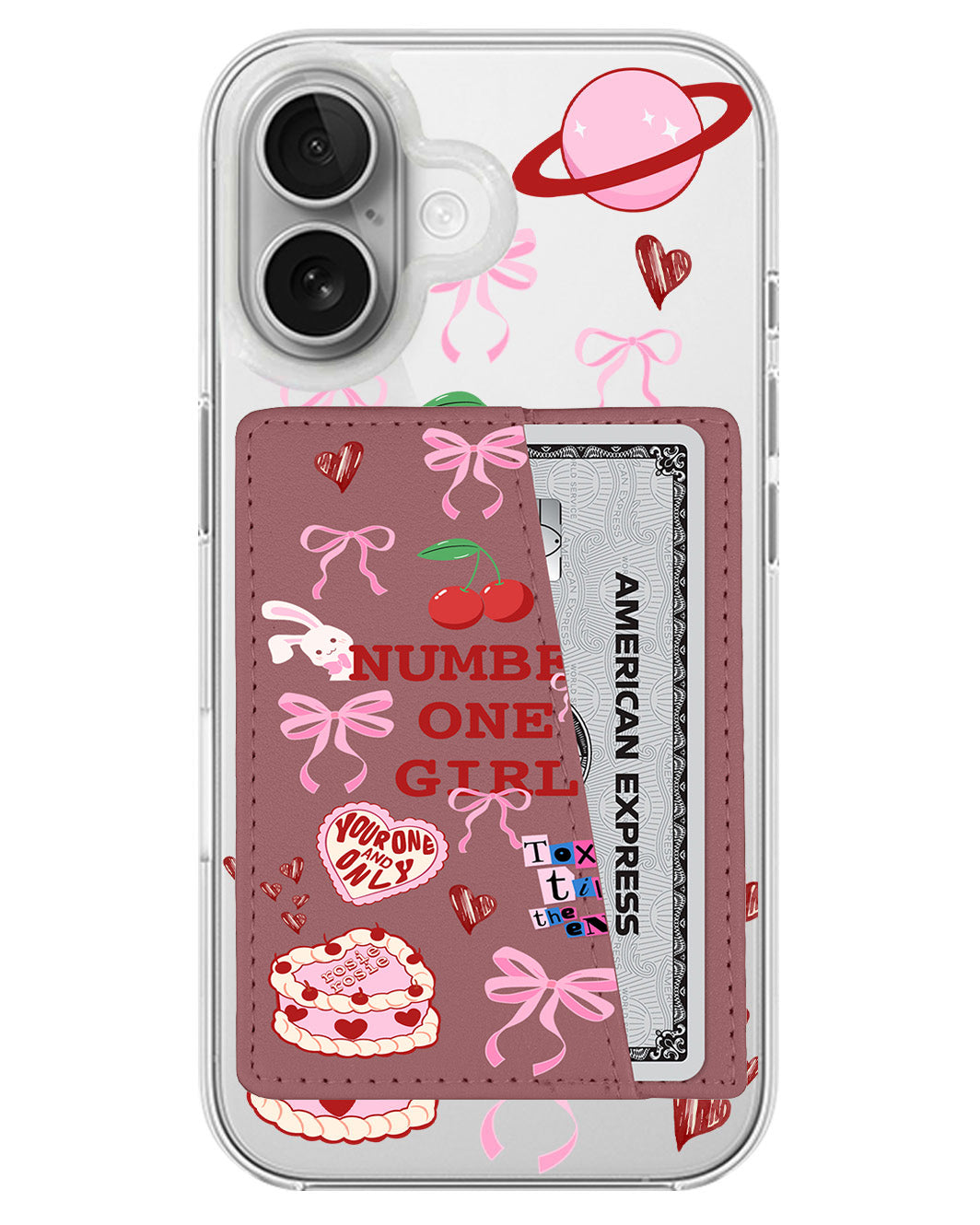 iPhone Leather Wallet Case - Rose