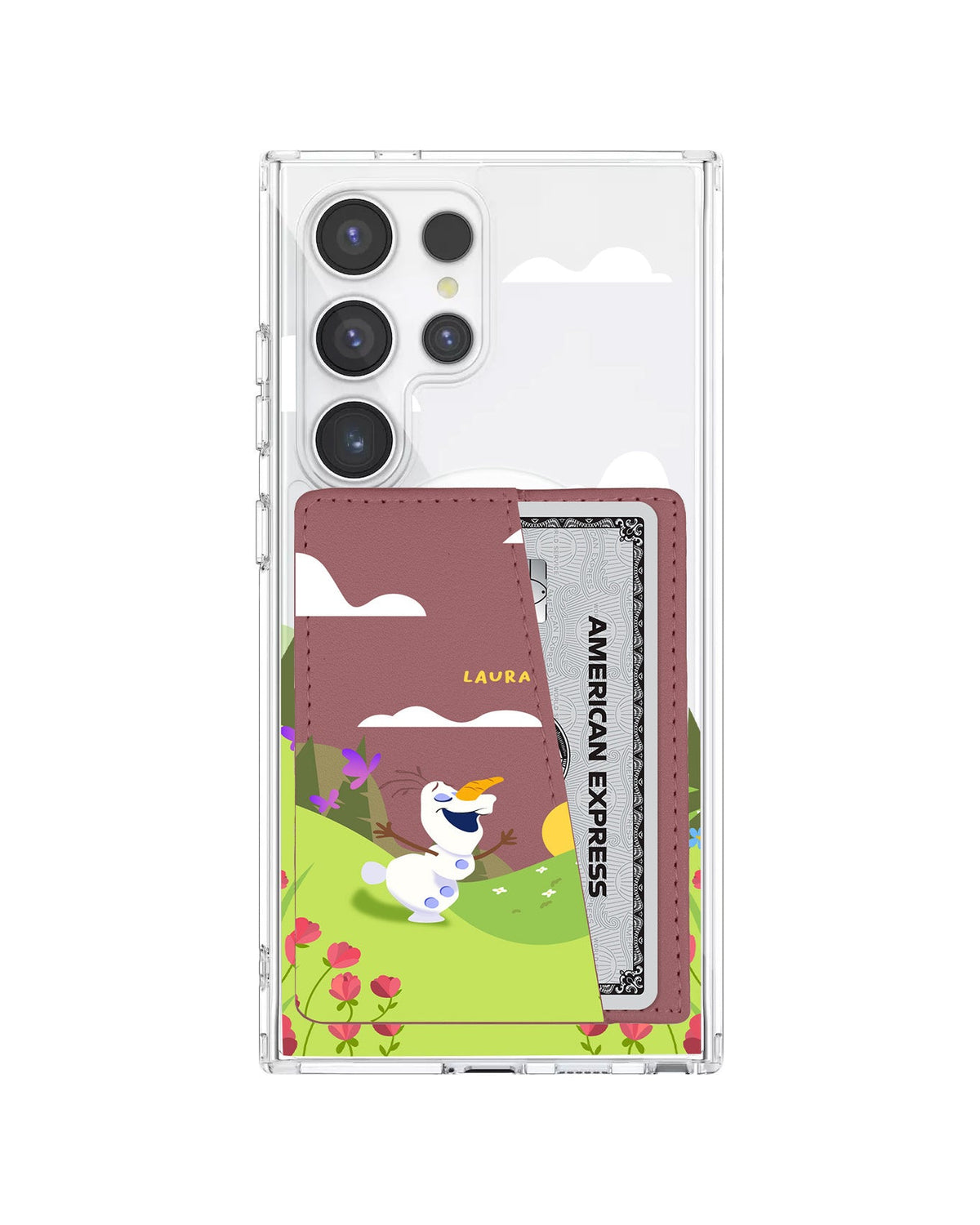 Android Leather Wallet Case - Olaf Love Spring