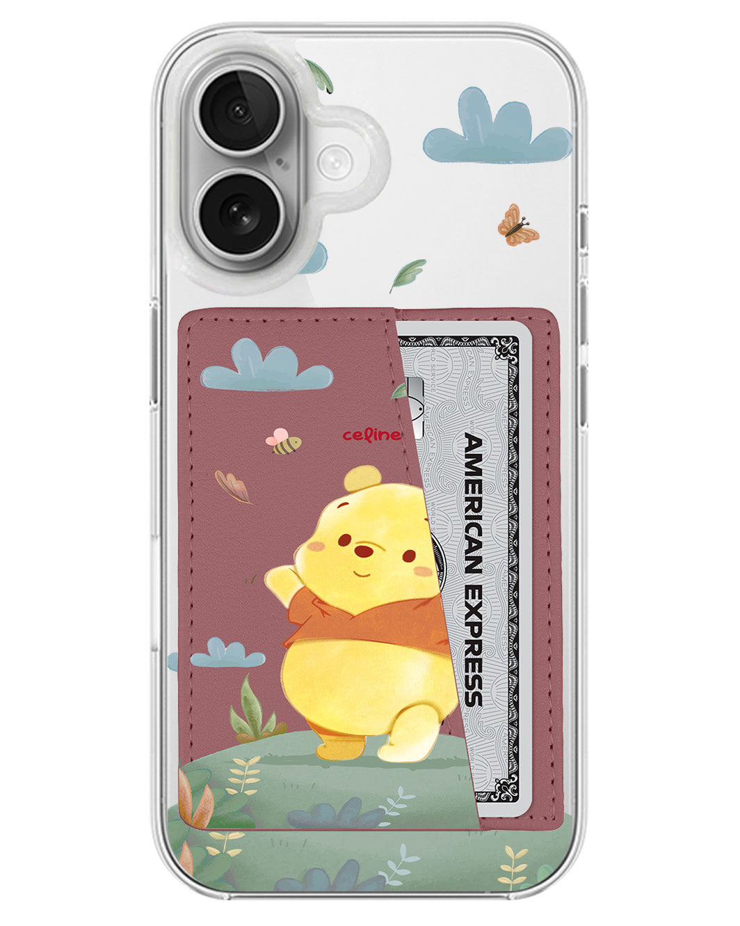 iPhone Leather Wallet Case - Winnie The Pooh