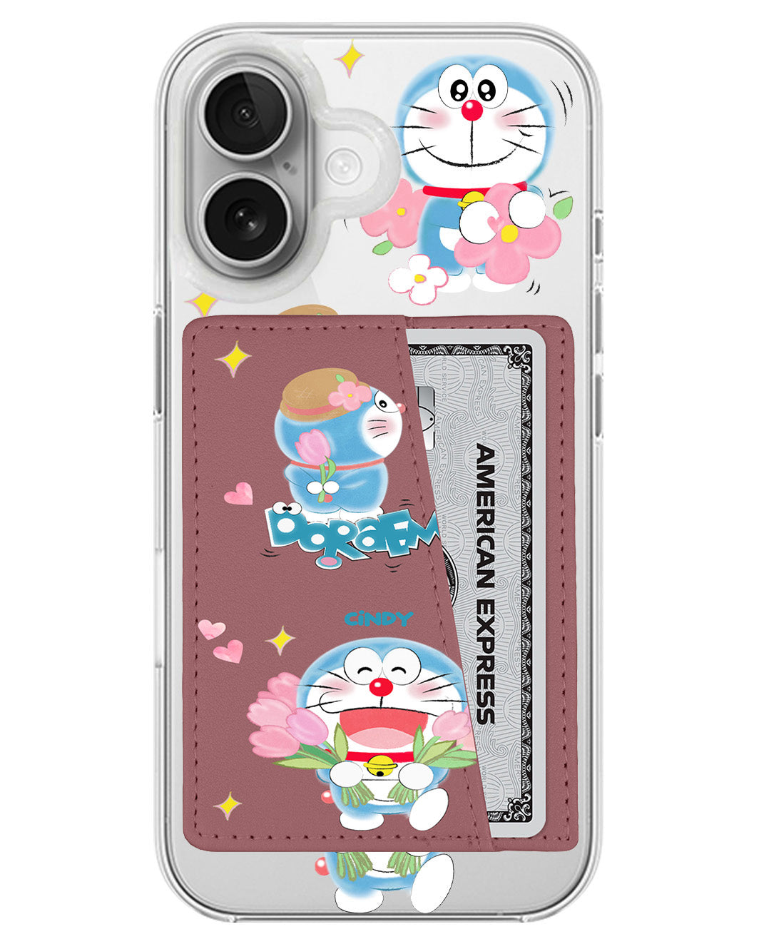 iPhone Leather Wallet Case - Fall In Love Dora