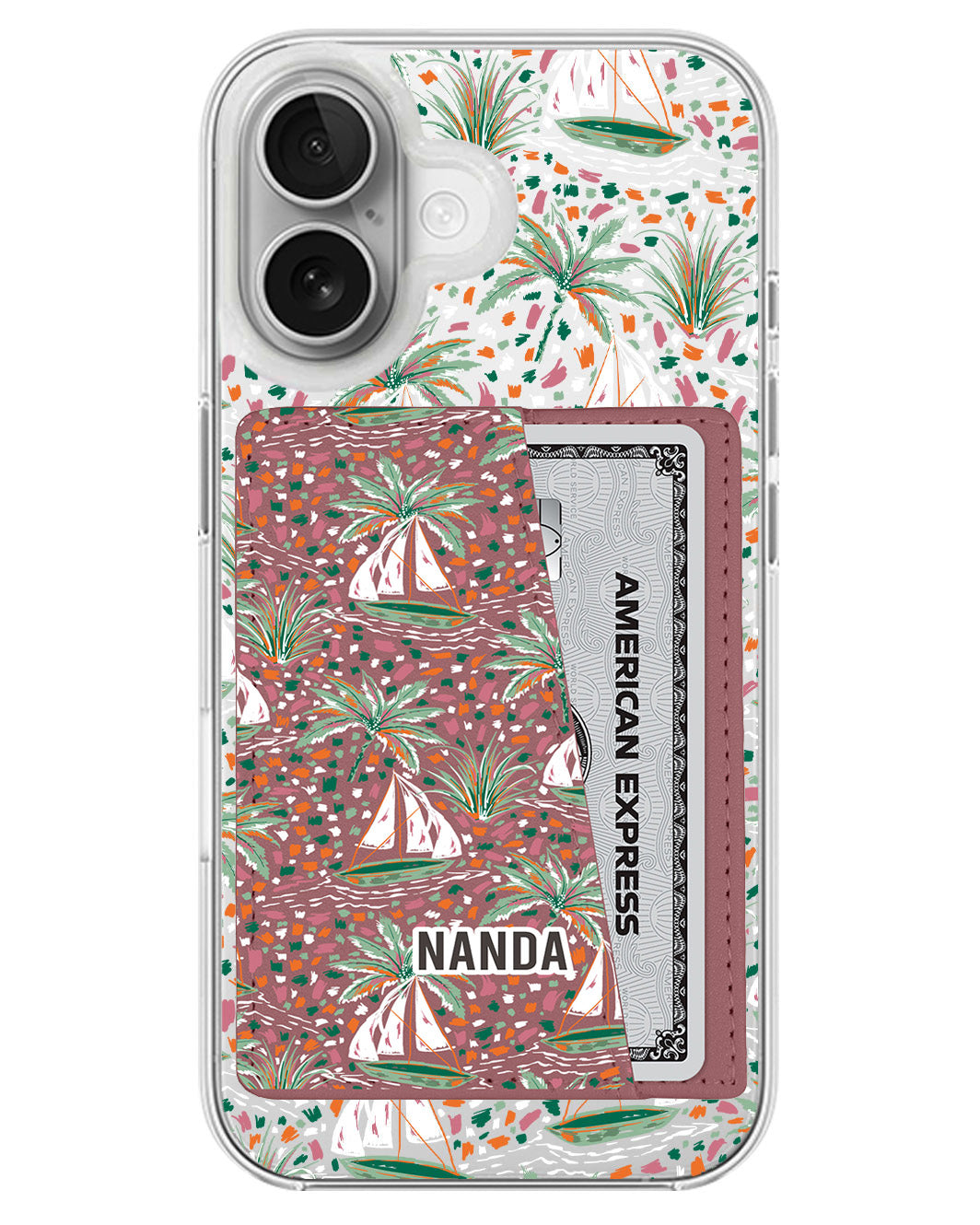 iPhone Leather Wallet Case - Sea Canvas