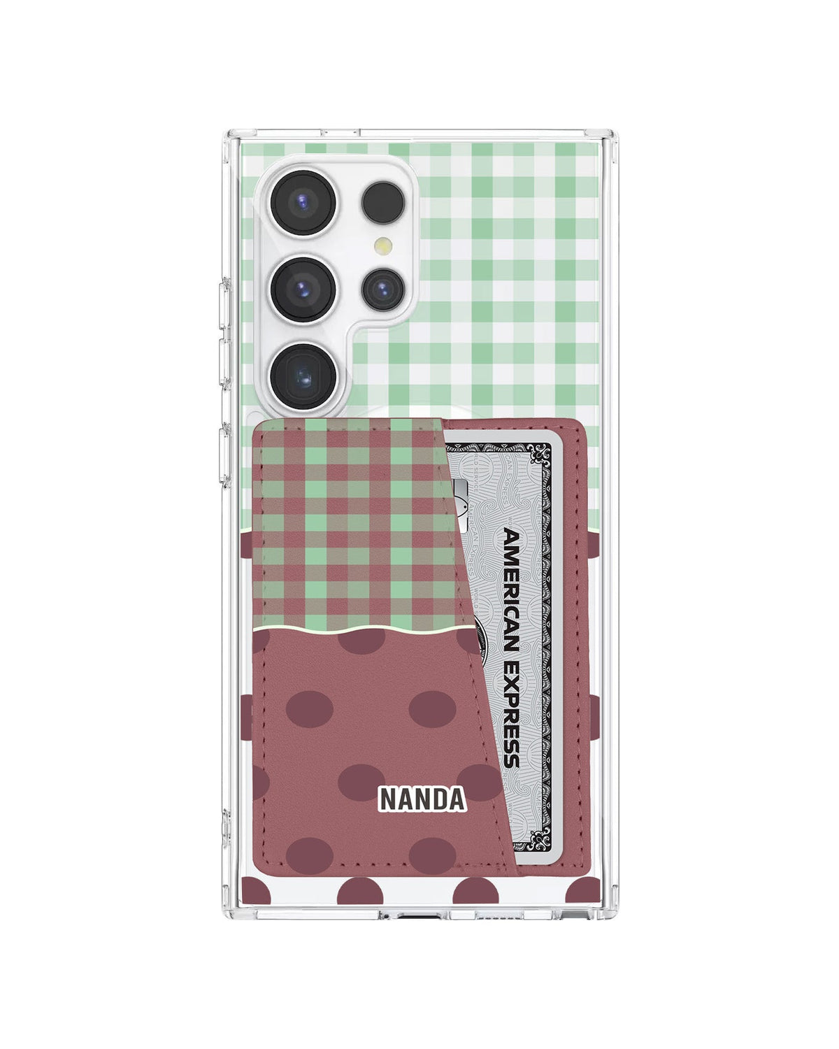 Android Leather Wallet Case - Mint Picnic Day