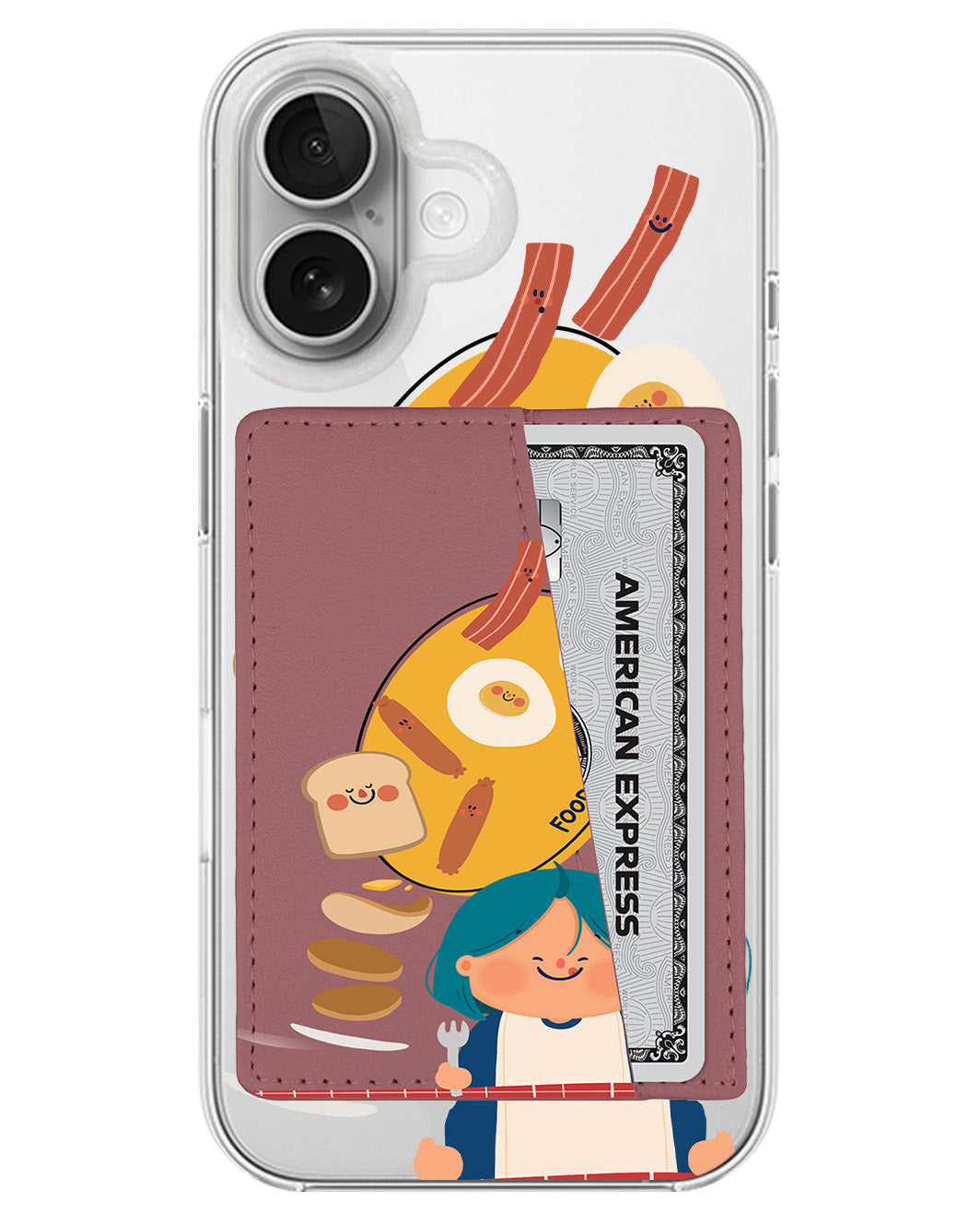 iPhone Leather Wallet Case - Food First