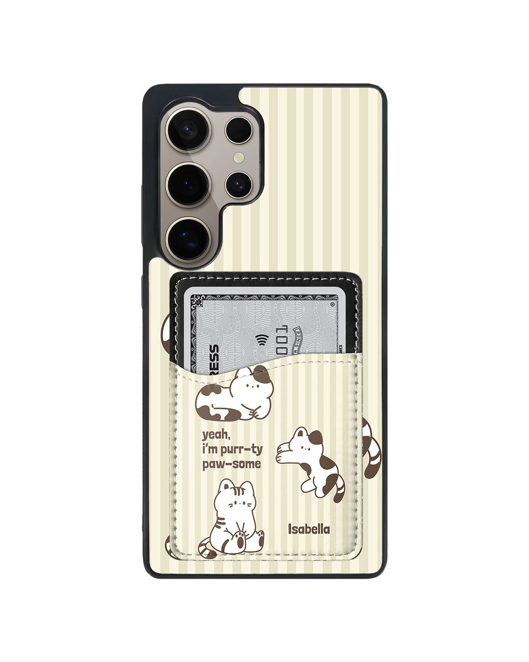 Android Phone Wallet Case - Purrty pawsome