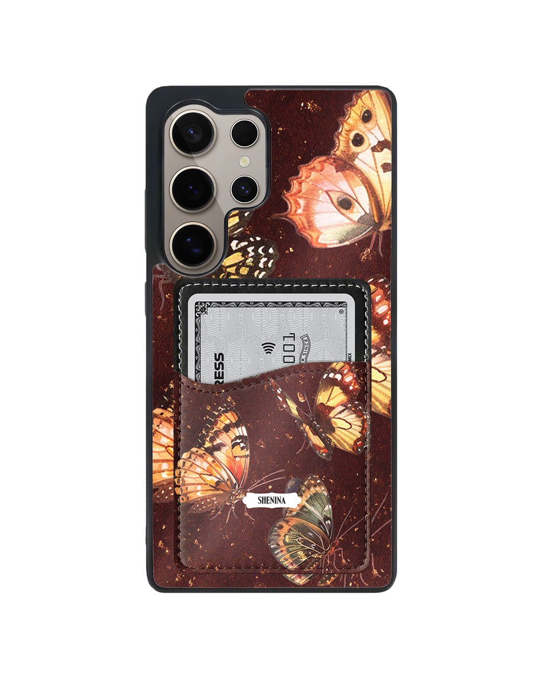 Android Phone Wallet Case - Crimson butterfly
