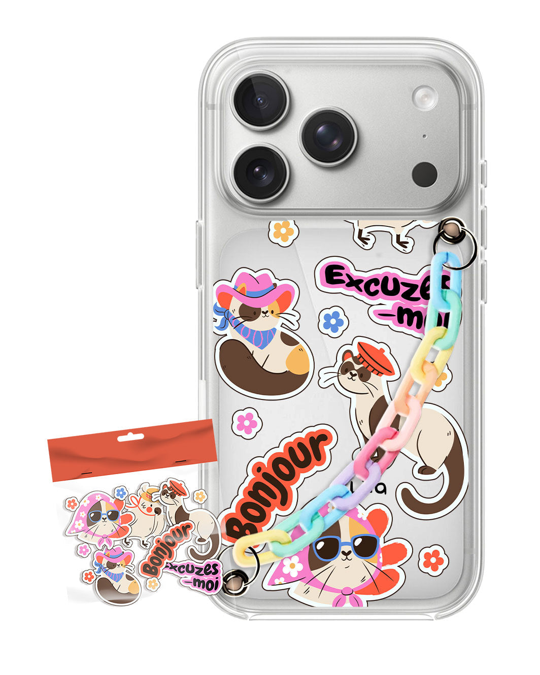 iPhone Chain Strap Case - Cattitude On Point