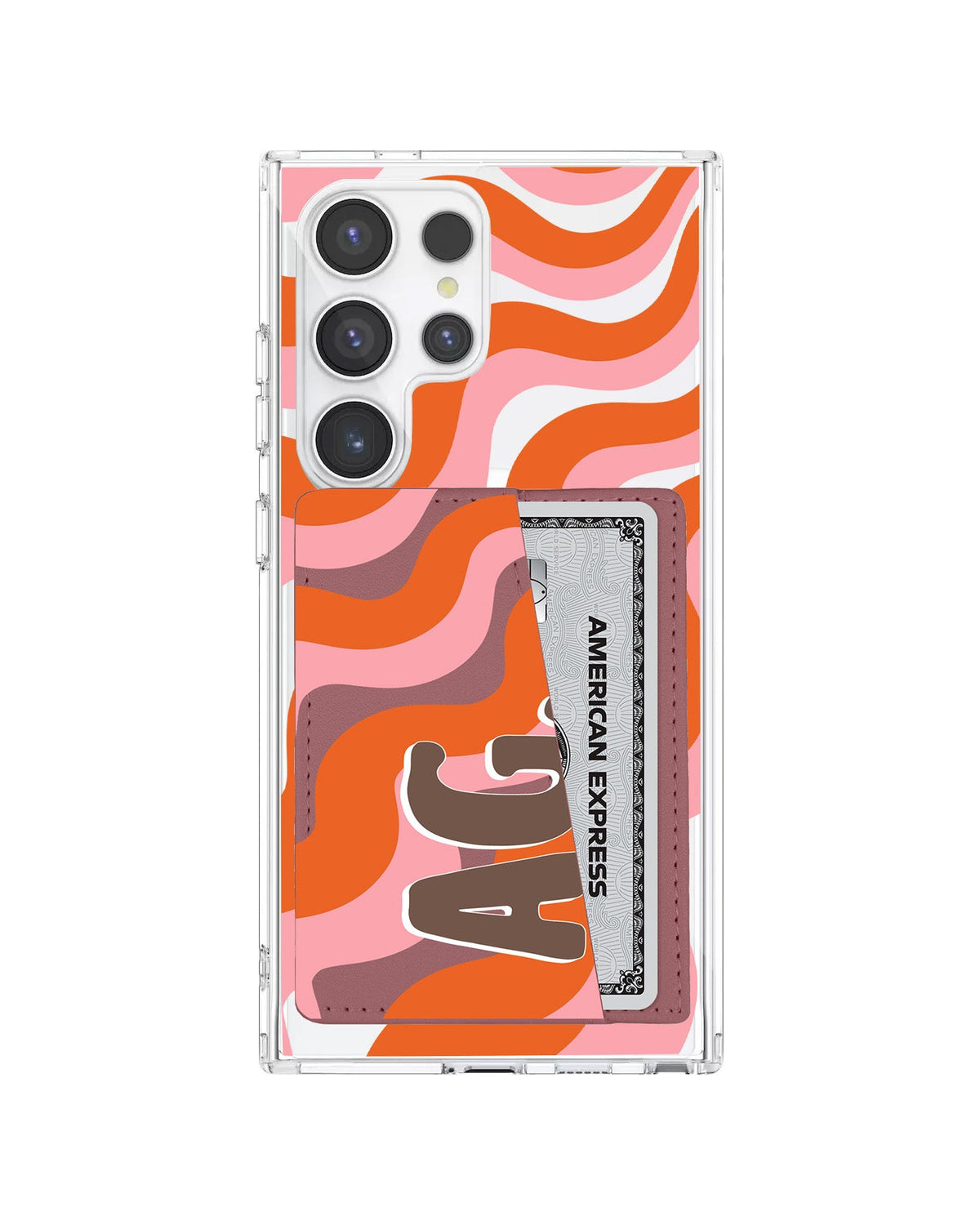 Android Leather Wallet Case - Tangerine Twist