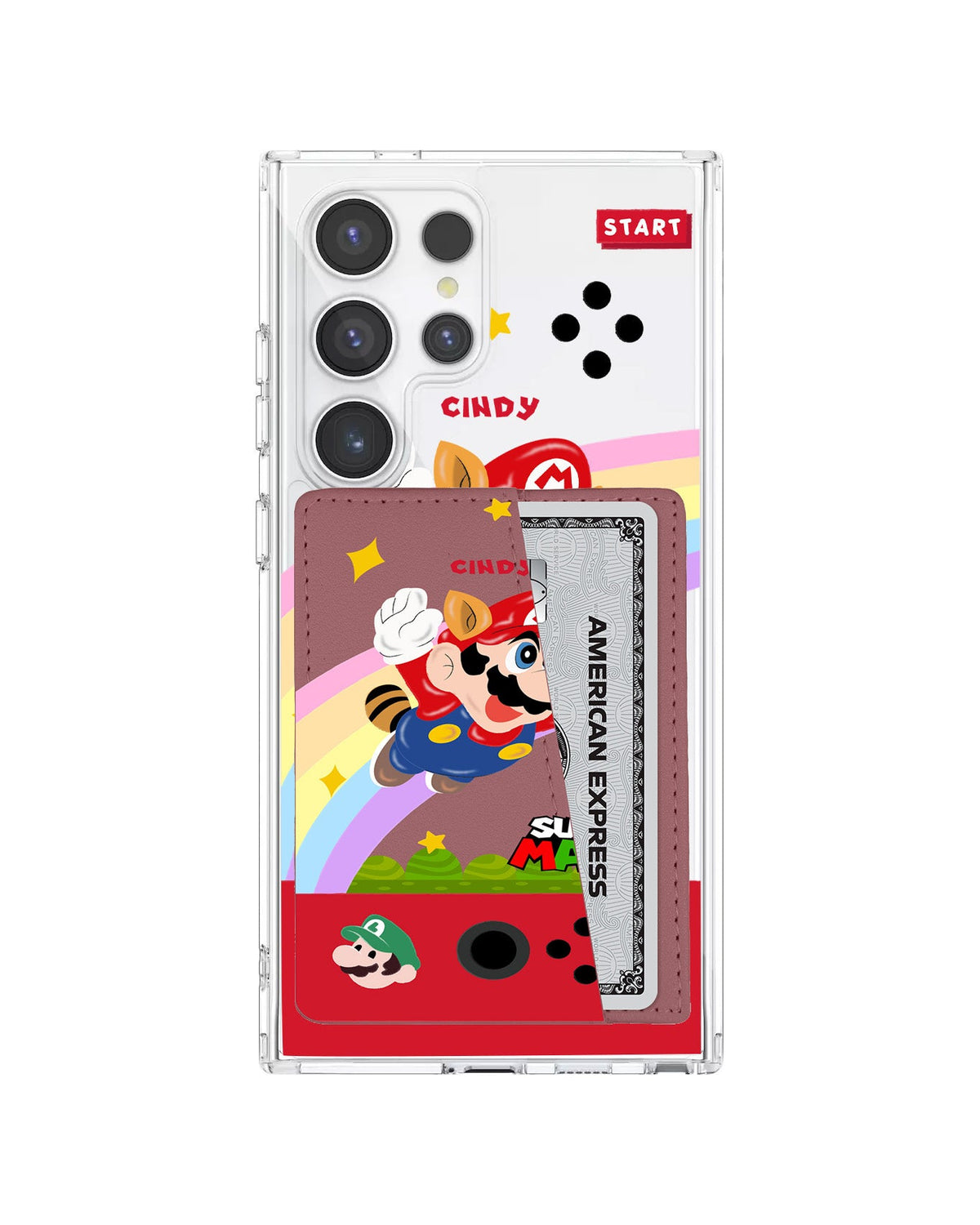 Android Leather Wallet Case - Super Swing Mario