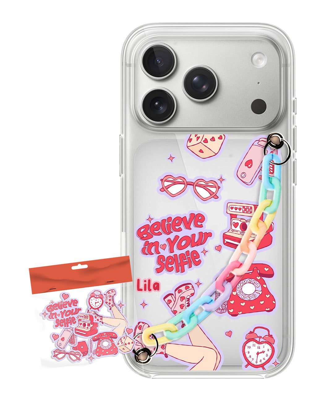 iPhone Chain Strap Case - Glam Girl