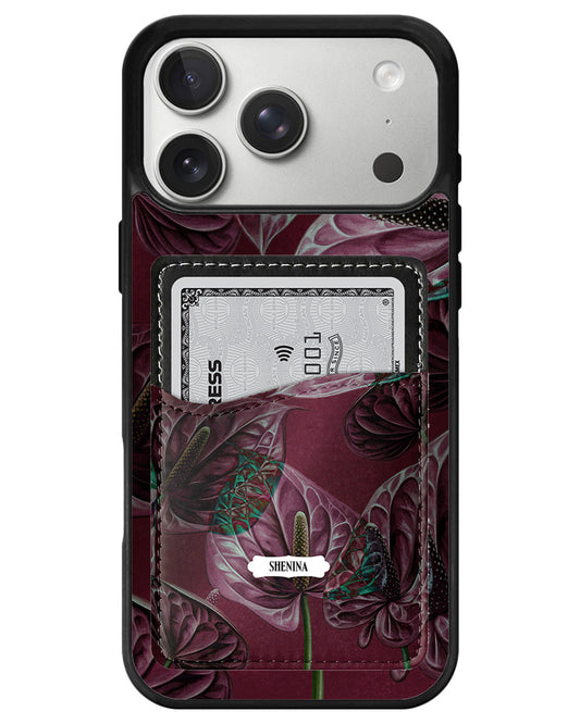 iPhone Phone Wallet Case - Anthurium