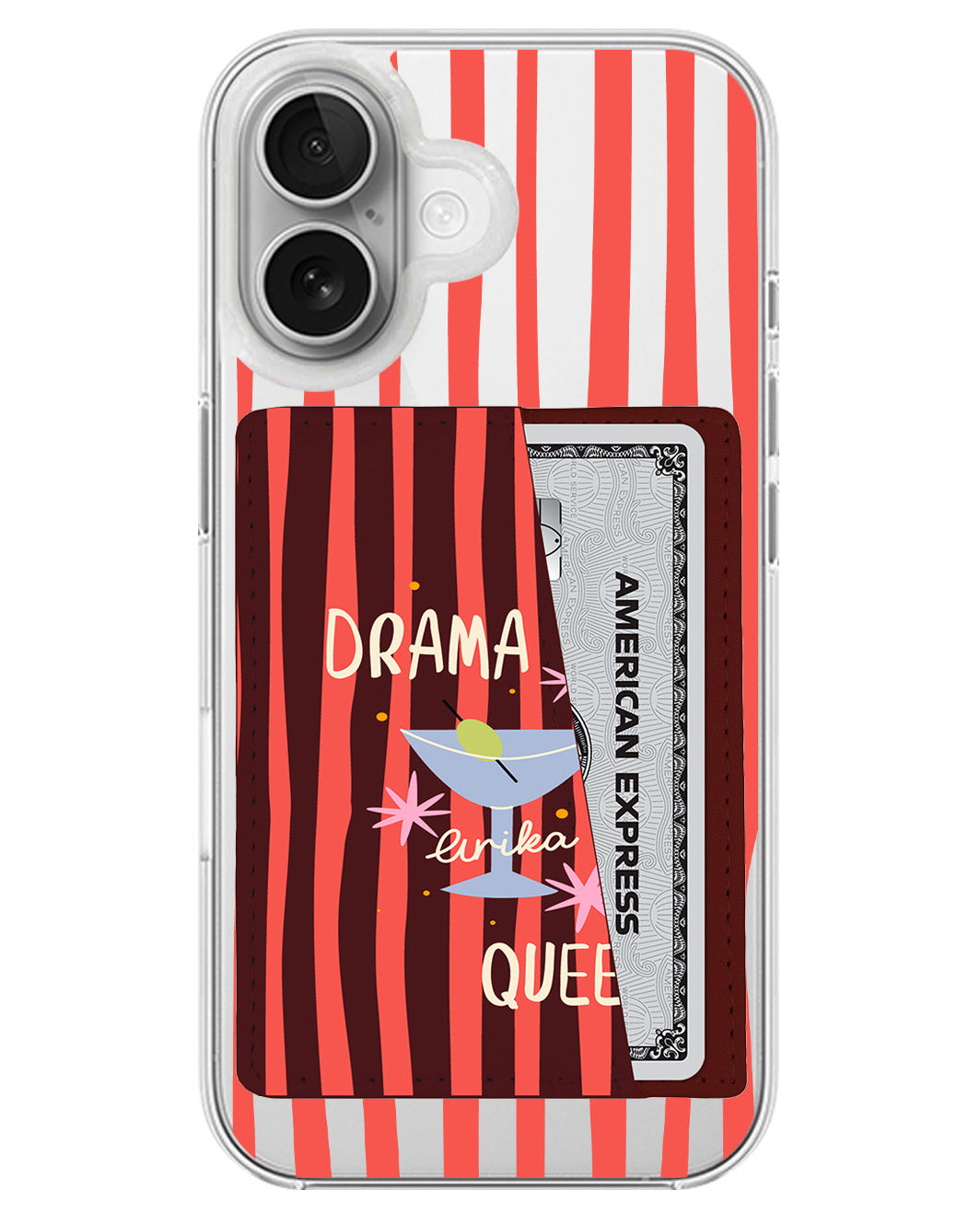 iPhone Leather Wallet Case - Drama Queen