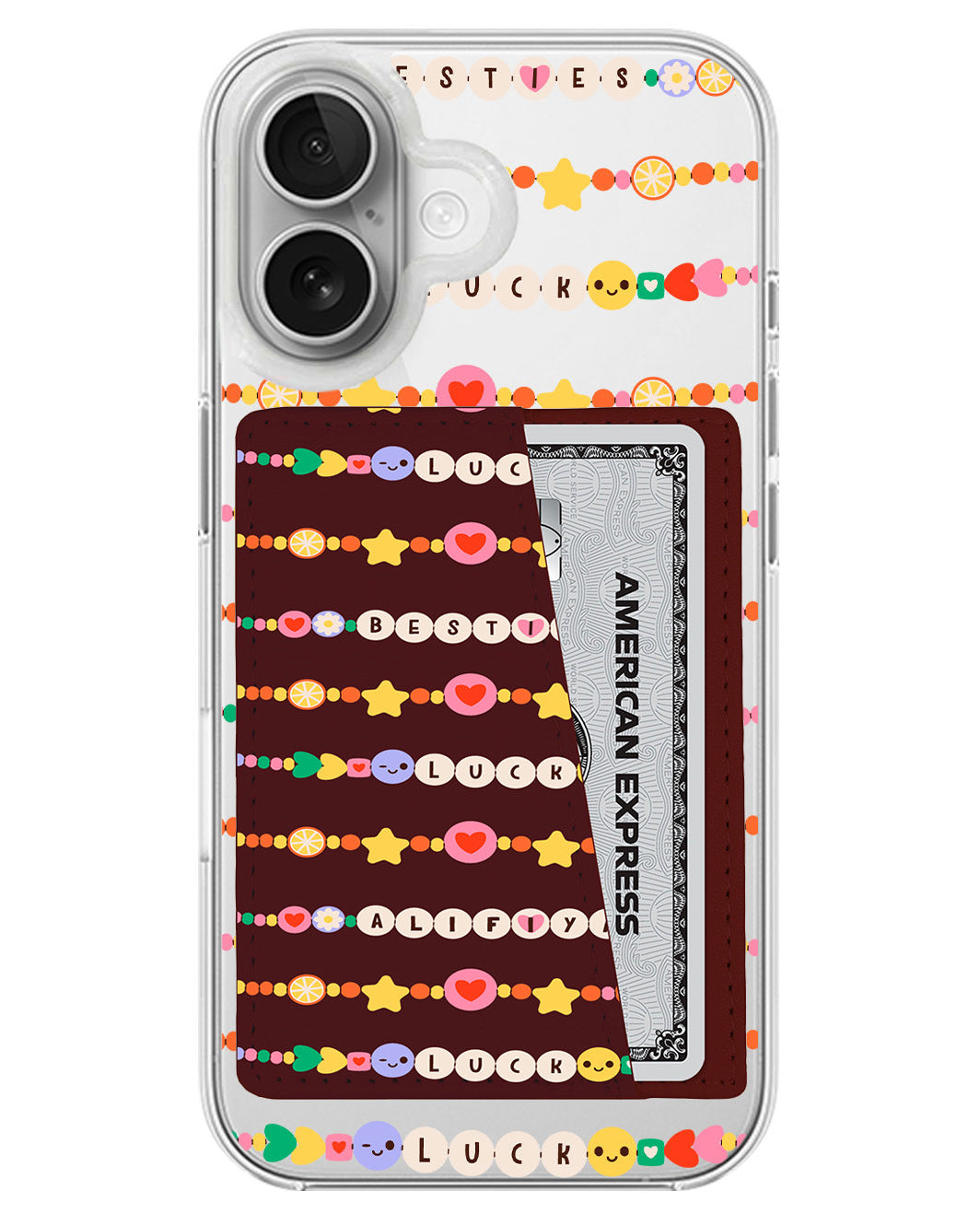 iPhone Leather Wallet Case - Friendship Bracelet