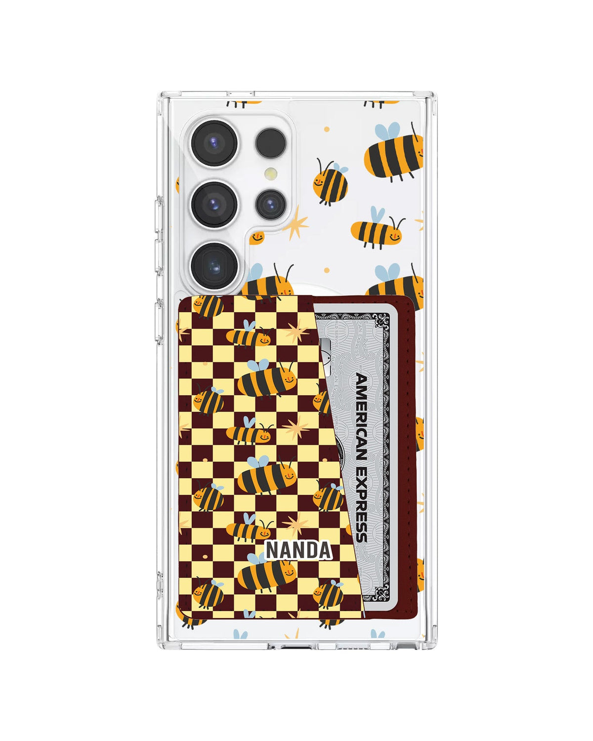 Android Leather Wallet Case - Bee Happy
