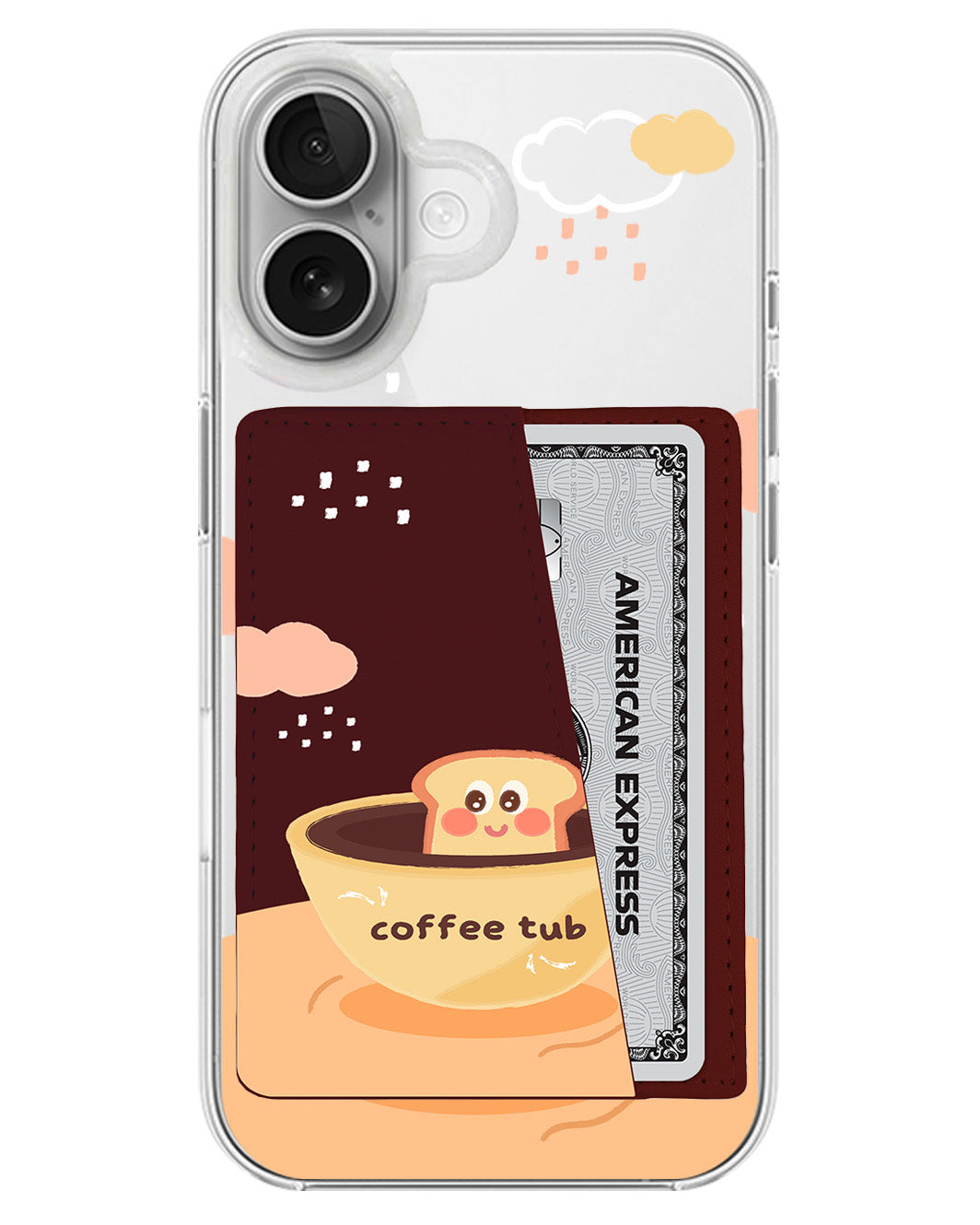 iPhone Leather Wallet Case - Coffee Date